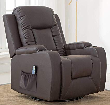 Amazon.com: ComHoma Leather Recliner Chair Modern Rocker with Heated