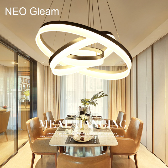 Luxury Modern chandelier LED circle ring chandelier light for living