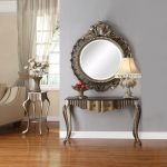 Acme 90126 Bayley bronze and taupe finish wood console entry table