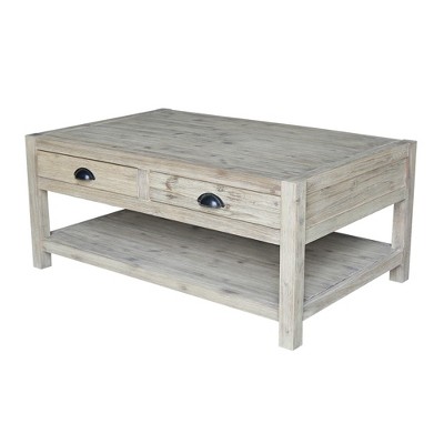 Modern Rustic Coffee Table Gray Wash - International Concepts : Target