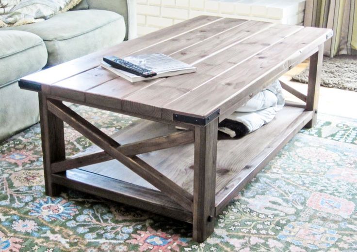 Cheap Modern Rustic Coffee Table. Plans for building your own Wooden
