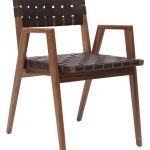 Woven Leather Dining Arm Chair - WDC 600 - Mid-Century Modern Dining