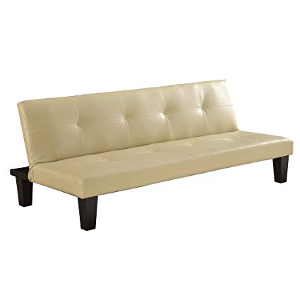 Amazon.com: Homegear Modern Faux Leather Convertible 3 Seater Sofa