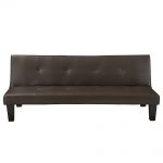 Homegear Modern Faux Leather Convertible 3 Seater Sofa / Futon Couch