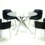 Round Glass Kitchen Table Sets Inspiring Modern Round Dining Room