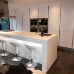 Modern kitchen island with breakfast bar and LED lighting | Files