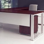 Modern AT Two L-Shaped Desk - Biedermeier Cherry | Zuri Furniture