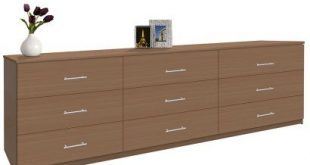 Modern 9 Drawer Triple Dresser - 8 Feet Long | Contempo Space