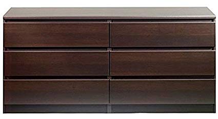Amazon.com: Modern Danish 6-drawer Long Dresser Brown Espresso