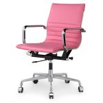 Shop Dix Modern Pink Vegan Leather Office Chair - Free Shipping