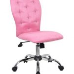 This Pink Rhinestone-Button Tufted Office Chair would make my LIFE