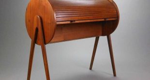 Danish Modern Roll-Top Desk | Chairish