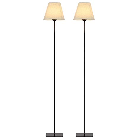 Amazon.com: HAITRAL Set of 2 Floor Lamps - Modern Tall Floor Lights