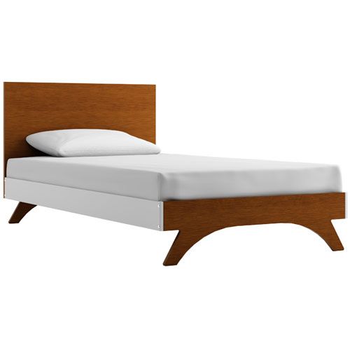 Adorno Modern Twin Bed in Choice of Finish | tate's room | Bed