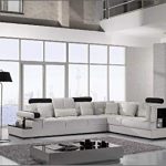 Amazon.com: Vig Furniture T117 Modern White Leather Sectional Sofa