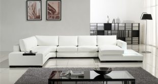 Modern White Leather Sectional Sofa TOS-LF-2029