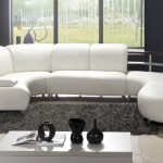 Modern White Wrap-Around Design Leather Sectional Sofa TOS-LF-401