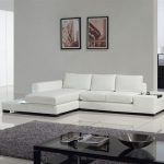 Modern White Compact Leather Sectional Sofa TOS-LF-2029-Comp