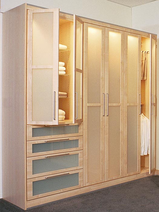 Choose perfect designs of modular wardrobe systems with doors for