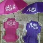 Toddler Childrens Beach Chair and Umbrella Monogrammed Personalized