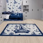 Colorful and designable cozy nautical rugs for nursery or for