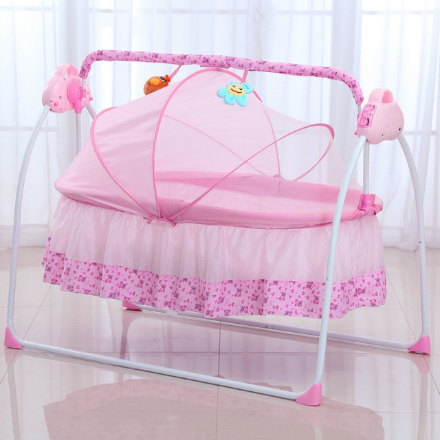 Smart Electric Baby Cradle Infant Rocking Crib With Music Portable