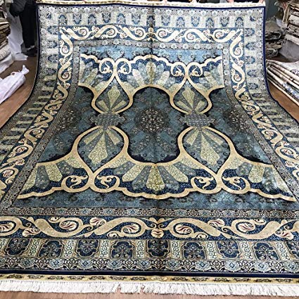 Amazon.com: Yuchen 10'x14' Large Persian Silk Rugs Qum Home Decor