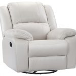 Oversize Air Leather Fabric Rocker and Swivel Recliner