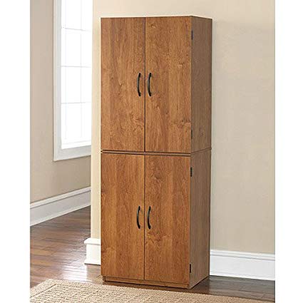 Amazon.com: Tall Storage Cabinet with 4 Doors Pantry Cupboard Has