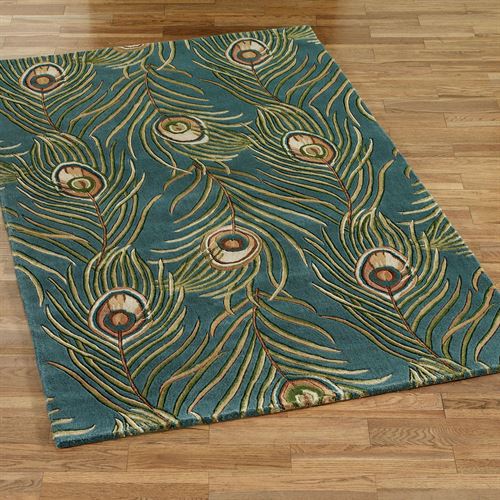 Peacock Feathers Area Rugs