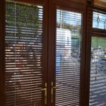 Honey perfect fit wooden venetian blinds for patio doors and