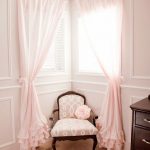 DIY Nursery in Pink & Grey - Love the ruffled curtains and white