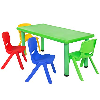 Amazon.com: Best Choice Products Multicolored Kids Plastic Table And