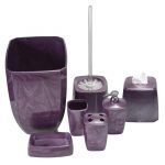 Purple Swirl Bathroom Accessories