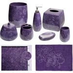 Botanica Purple Bathroom Accessories, Deluxe Set | Carolyn reeds
