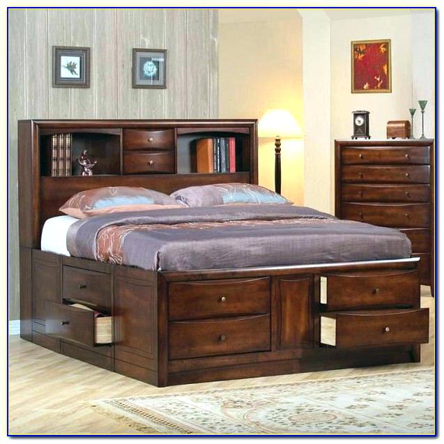 Headboard With Storage And Lights Queen Inside Bed Bookcase Prepare