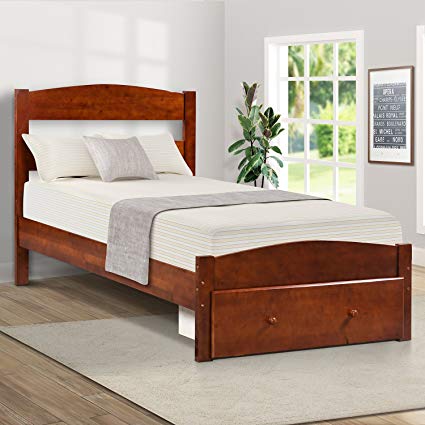 Amazon.com: Wood Platform Bed Frame with Storage and Headboard