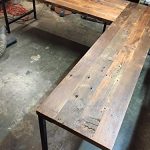 Amazon.com: L Shaped Desk Reclaimed Wood with Metal Base: Handmade