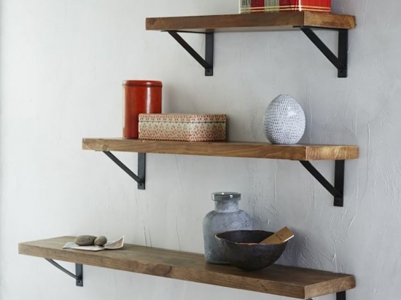 Reclaimed Wood Shelf + Basic Brackets