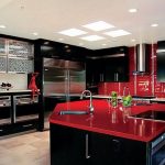 Red & Black Kitchen. WOW
