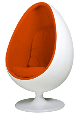 Fiberglass Egg Chair (Orange)