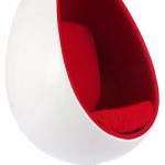 Retro White Shell Egg Pod Chair - Midcentury - Armchairs And Accent