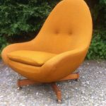 Vintage Retro Greaves And Thomas Egg Chair Spinning Rotating Chair
