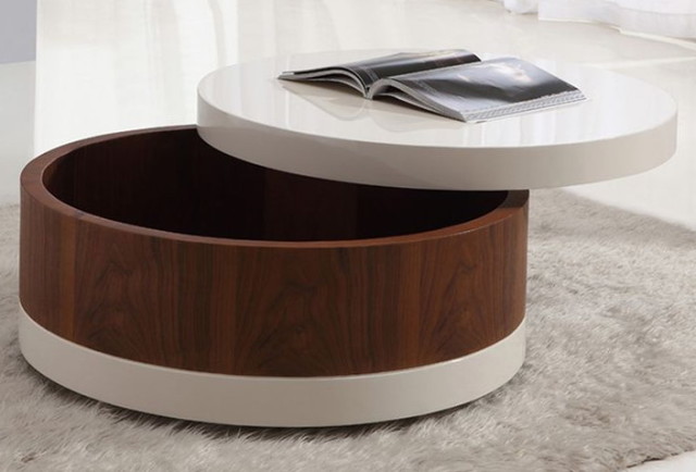Round Coffee Table With Storage Design Modern u2014 The Home Redesign