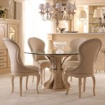 Opulent Italian Round Glass Dining Table Set Juliettes Interiors