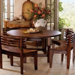 Round Wood Dining Room Table Sets 30244 - Salongallery Dining Room