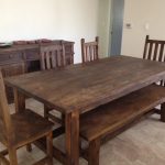 Rustic Dining Room Table With Bench Fresh Photos Of Regarding Prepare 6