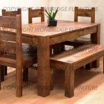 rustic farmhouse dining table | RUSTIC FARM 150CM DINING TABLE, 4 CHAIRS &  125CM BENCH