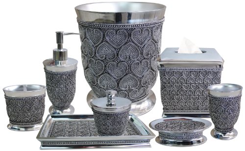 Make your bathroom stylish with silver bathroom accessories sets