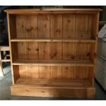 Waxed Solid Pine Small Fixed Shelf Pine Bookcase | Kennedys